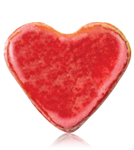 Délice Coquelicot, biscuit moelleux en forme de cœur aux fragrances de coquelicot