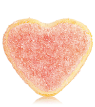 Délice Rose, biscuit moelleux en forme de cœur aux fragrances de rose