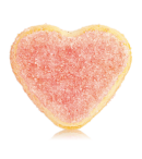 Délice Rose, biscuit moelleux en forme de cœur aux fragrances de rose