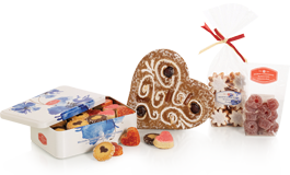 Bouquet d'amour : lot de 4 biscuits et délices pour la Fête des Mères